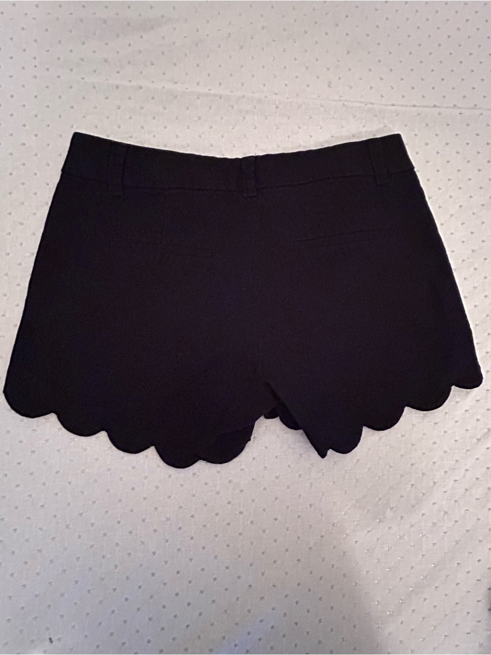 J. Crew size 0 Black Scallop Hem Women's Shorts